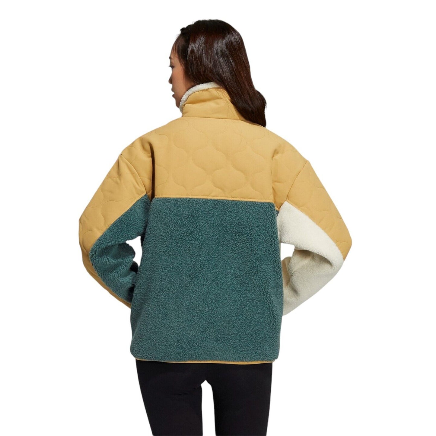 adidas Womens Sherpa Jacket Fleece Coat