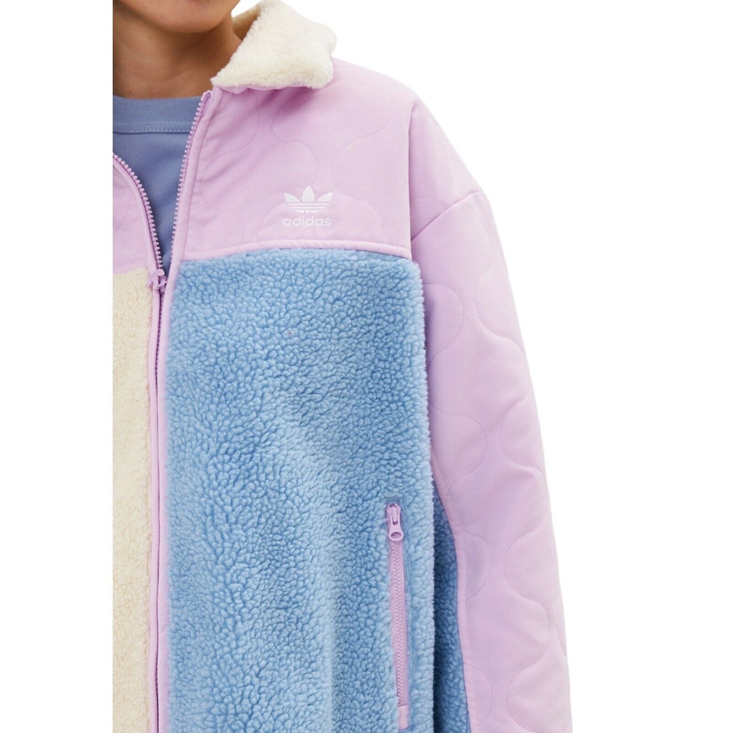 adidas Womens Sherpa Jacket Fleece Coat