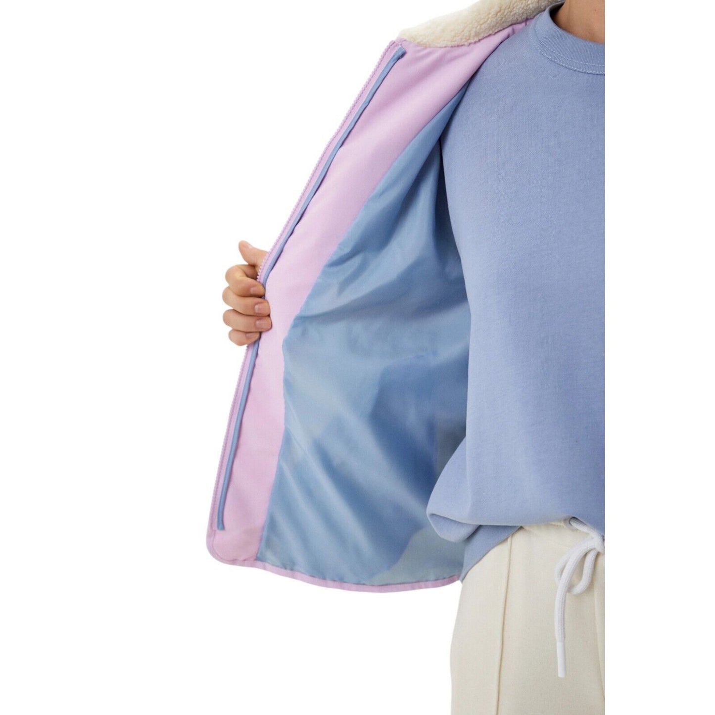 adidas Womens Sherpa Jacket Fleece Coat